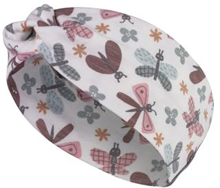 Sterntaler Stirnband Schmetterlinge - Mädchen Haarband aus Flammgarn Jersey in Schleifenoptik - hautsmpathisches Kinder Stirnband - elastisches Kopfband- ecru, Größe 47