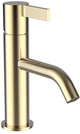 Laufen Running Kartell Mitigeur monocommande de lavabo, bec fixe, sans robinet de vidange, saillie 115 mm, H3113310011001, Couleur: Or