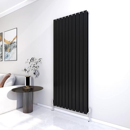 mcc direct Vertical Radiator Double Flat Panel 1800x680mm Designer Vertical Radiator(Black)