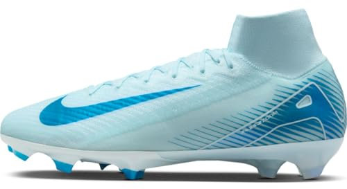 Nike Mercurial Superfly 10 Elite hög topp normal gräsmatta fotbollssko, Glacier Blue Orbit, 46 EU