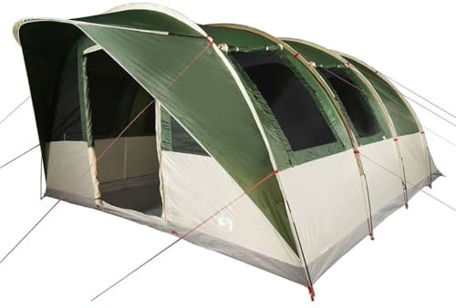 vidaXL Tente de Camping Tunnel 5 Personnes Vert imperméable, Tente, abri de Camping, abri de Jardin, Tente de Jardin, abri extérieur