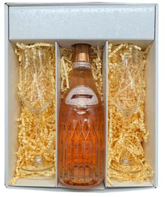Coffret Blanc : Vranken – champagne –1 Rosé et 2 Flûtes « carr頻 – (1x75cl)