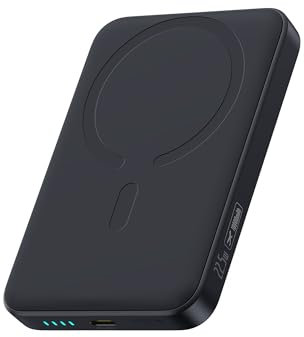 Baseus Enerfill MagSafe Powerbank 10000mAh 22.5W Magnetische Power Bank USB C, Kabellose Externe Handyakkus Wireless Mini Powerbank Kompatibel mit iPhone 16/15/14/13/12/Pro/Pro Max Serie, Schwarz