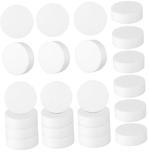 Parliky 24Pcs High Density Foam Circles for Crafts Lightweight Foam Discs for DIY Projects for Cake Decorating and Modeling Versatile Round Foam for Creative Arts