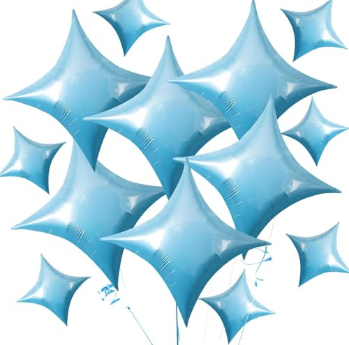 DecoGlee 30 st 66 tum och 10 tum stjärnballonger stora blå fyrspetsiga formade folie ministjärna mylar-ballonger för födelsedag bröllop baby shower årsdag förlovningsfest dekorationer tillbehör