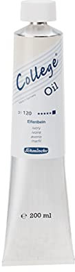 Schmincke - College Oil, Elfenbein in 200 ml-Tube, 31120015, Künstler-Ölfarben, bewährte Künstlerpigmente und natürliche Pflanzenöle, gute Lichtechtheit