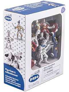 Mini Knight Figurines, Set of 12, Toy, Medieval Collection, Kids Ages 3+
