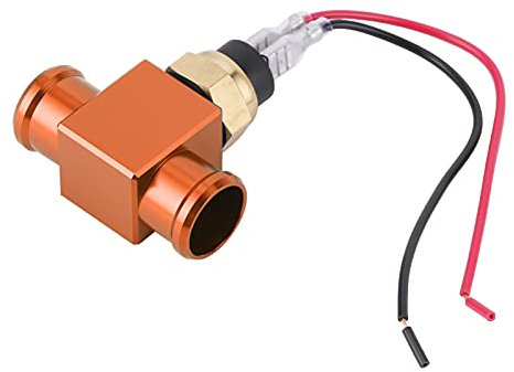 Interrupteur de Température de L'eau, Thermostat Interrupteur de Température de L'eau Capteur de Température du Ventilateur du Liquide de Refroidissement du Radiateur pour Véhicule(Orange)