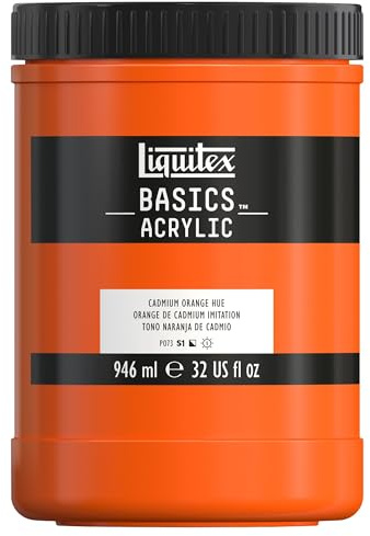 LIQUITEX Basics Acrylic Paint, Cadmium Orange Hue, 946 ml Pot