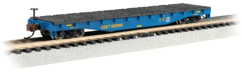 Bachmann Scale N - Freight Car 52 Inch Steel Flatcar CSX Transportation