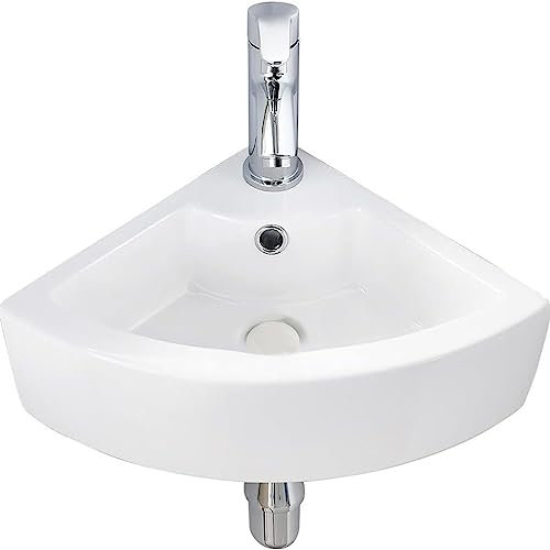 Badrumsfat med handfat, badrumshandfat, hörnhandfat, keramisk konstruktion i ett stycke (storlek: 67x47x15cm)