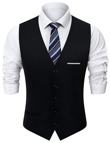 mintgreen Gilet Costume Homme, Formel Uni Boutonnage Cintré En V Pour Mariages, Veste Costume Uni Taille Slim, S-3XL