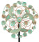 Solar Windrad Garten Metall, Windmühle für den draußen, Windspiel Windblätter 3D Optik, Windspinner Spinner Skulpturen Windfänger für Außenterrassen Patio Rasen (Bronze-2 Blätter)