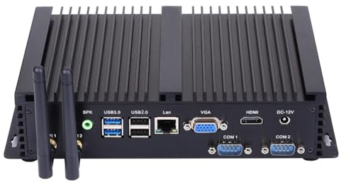 Fanless Industrial Computer, IPC, Mini PC, Windows 11 / Linux Ubuntu, I5 1235U 1245U, IM03, VGA, HDMI, LAN, 2 x COM RS232, 5 x USB2.0, 2 x USB3.0, Support WOL, 0 RAM, 0 Storage, Barebone No System