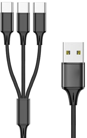 Multiladdningskabel nylonflätad 3/4/5 i 1 laddningskabel med typ C