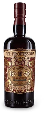 DEL PROFESSORE - Vermouth Clásico 0,75L, Vermouth Italiano, de Torino, Equilibrio de Sabores, Aromas Distintivos, Aperitivo con Moscató, Hierbas y Especias, Final Amargo y Redondo, 18% Vol. de Alcohol