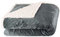 aqua-textil Kuscheldecke 200 x 220 cm grau weiß Felldecke Imitat Wendedecke Nicki Lammfell Optik Sherpa Fleece Oeko-TEX