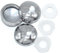 10 x Small Chrome Dome Screw Cover CAPS for 6g & 8g COUNTERSUNK Screws