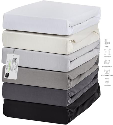 Exclusive Topper-Spannbettlaken | Bettlaken mit extra starkem Stoff 160 g/m² | Ideal für Boxspringbetten und Topper | OEKO-TEX® MADE IN GREEN | Split-Topper 10cm Steghöhe | 180/200x200 cm Schwarz