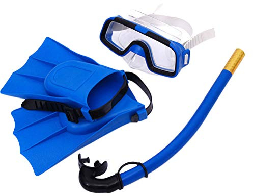 LIOOBO Children Snorkeling Set Diving Glasses Snorkel Breathing Tube Silicone Swimming Flippers Underwater Diving Mask Snorkel Set Kids 6-14 Snorkel Set Kids Flippers Snorkel Mask Flipper