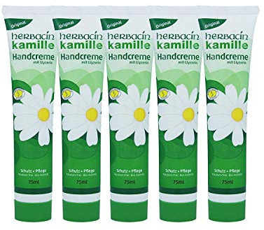 kamille Herbacin Handcreme + Glyzerin Tube 75 ml, 5er-Pack (5 x 75 ml) …