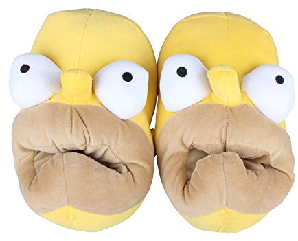 uiuoutoy Pantofole da uomo, in peluche, colore giallo, per l'inverno, per adulti, idea regalo, giallo., 35/42 EU Weit