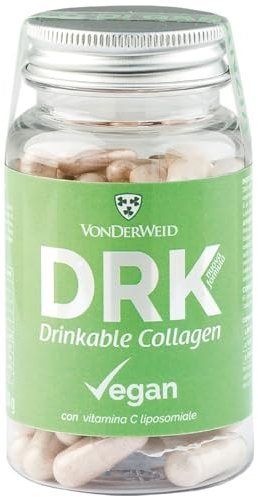 Vonderweid - Collagene Vegano | Collagene in Polvere | Collagene Integratore con Vitamina C Liposomiale, Msm, Aminoacidi e Minerali (Ferro Zinco Manganese e Rame) | Integratore Pelle | 60 Cps, 30 dosi
