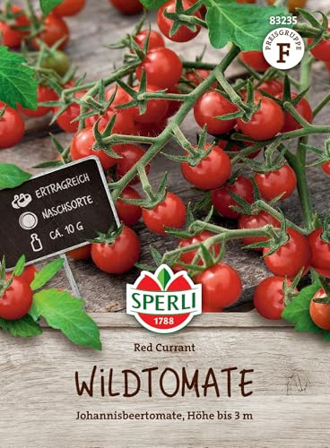83235 sperli premium tomatfrön Red Currant | Buske tomatfrön | tomatfrön resistenta | vilda tomater frön | vinbärstomat frön | vilda tomater röda mumlar | Gamla tomatsorter