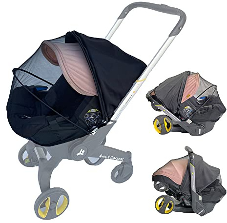 Myggnät för barnvagn, kompatibelt med DOONA-barnvagn, universellt myggnät med solskydd