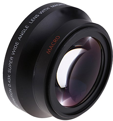 Andoer Objectif grand angle numérique haute définition 67 mm 0,43 × SuPer avec optique macro japonaise pour Canon Rebel T5i T4i T3i 18-135 mm 17-85 mm et Nikon 18-105 70-300VR