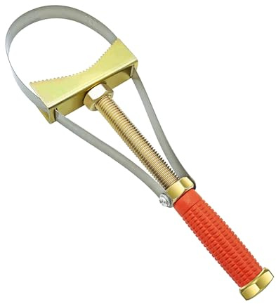 Heavy Duty Oil Filter Wrench,Adjustable Oil Filter Removal Tool,fits for larger size oil filters,fits for larger vehicles,large truck/large tractor/Excavators etc,Adjustable Strap 9-15 cm Diameter