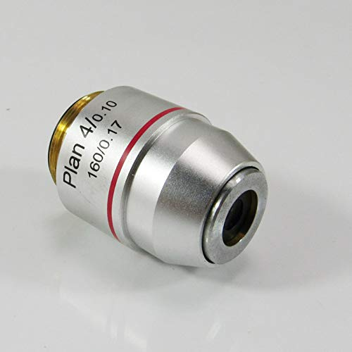 4X 10X 20X 40X 60X 100X Plan Microscope achromatique Objectif lentille Microscope Biologique Accessoires pièces (Color : 1PC Plan 4X)