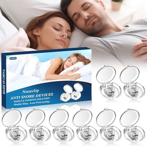 Anti Schnarch Nasenclip, 2025 Premium Schnarchstopper Magnetischer Anti Schnarch Nasenspreizer Schnarchen Stopper Nasenklammer gegen Schnarchen für komfortablen Schlaf und Bessere Atmung, 8 Stück
