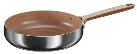 Berghoff Home Antihaft-Pfanne 24cm – PFAS-frei – Edelstahl Bratpfanne - Pfanne mit Antihaftbeschichtung – Universalpfanne für alle Herdarten – Roségold