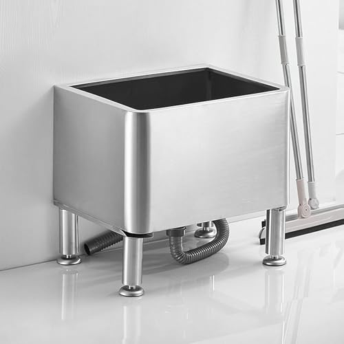 Fregadero de fregona de acero inoxidable para montaje en suelo, lavabo de servicio comercial, lavabo, fregadero, fregadero, fregadero, fregadero, fregadero, fregadero, kit de piscina para cocina