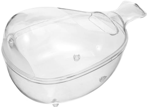 DECHOUS Baño para Hámster Transparente Arena, Inodoro para Hámster Accesorio para Jaula, Bañera Profunda para Mascotas Pequeñas, Suministros para Roedores y Jerbos