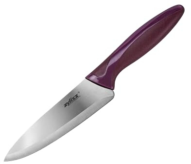Zyliss Utility Knife with Sheath Cover - Precision Knife for Cutting & Slicing - Paring Knife for Meat, Fruits & Vegetables - Culinary Kitchen Knife - 5.5 Carbon Stainless Steel Blade - Purple
