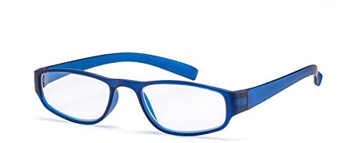 FILTRAL Extrem leichte Lesebrille in der Trendfarbe Blau/Moderne eckige Lesehilfe für Damen & Herren / +1,50 dpt F4522103