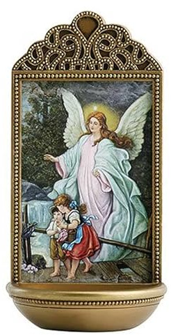 Christian Brands Angel Guardian Angel Holy Water Font - Marco Sevelli - 3 W x 6 H - YC915