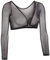 Women's Seamless Arm Shaper Slim Upper Sleeves Top Body Shaper Compression Vest Mesh Long Sleeves Bottoms (Black, XL)