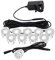Pack of 10 x 30mm White LED Deck Lights IP44