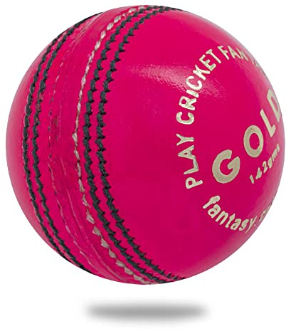 Cricnix Cricket Ball Gold Pink Leather 5oz (3-Pack) for Practice or Training
