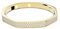 Swarovski Dextera bangle, Octagon shape, Pavé, Large, White, Gold-tone plated