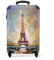 NoBoringSuitcases.com® Koffer Handgepäck Trolley Rollkoffer Kleine Reisekoffer mit 4 Rollen - Eiffelturm - Ölgemälde - Paris - 55x35x20cm - Fotokoffer - Kabinenkoffer - Boardgepäck
