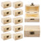 12 Stücke Mini Schatztruhe Holz, Schatzkiste Holz, Piraten Schatztruhe, Piraten Schatzkiste, Piratenschatzkiste Mit Schloss, Holz Schatzkästchen Mit Deckel, Für Geburtstags DIY (9 x 5,5 x 5 CM)