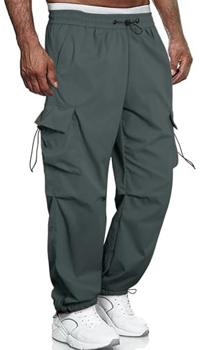 YAOBAOLE Men Cargo Trousers Stretch Work Trousers Mens Cargo Joggers Men with Pocket
