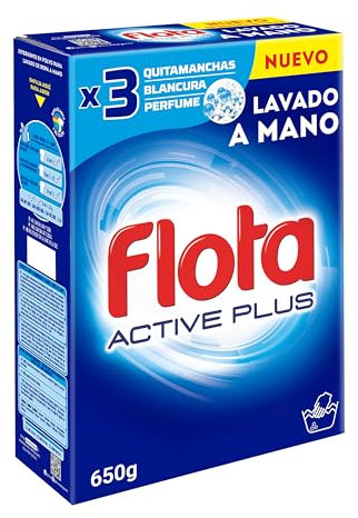 FLOTA | Detergente en Polvo Active Plus para Lavado a mano | 650 Grs.