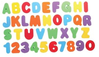 TOBBOMEY Lot de 2 Sets de Ensembles de Jouets de Bain en EVA 26 Lettres et 10 Chiffres Colorés Éducatif d'Éveil pour Bébé Apprentissage Préscolaire Jeu Sensoriel et Développement Moteur