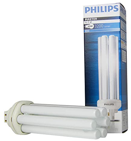 Philips - Lampadina PL-T 42 Watt, luce bianca calda (830), 4P G24q-1