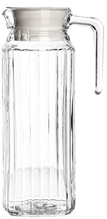 Get Goods Lot de 2 Nouveaux L 1L Ravenhead réfrigérateur de Cuisine Verre Pichet d'eau jus de Lait 1 Litre carafes et couvercles